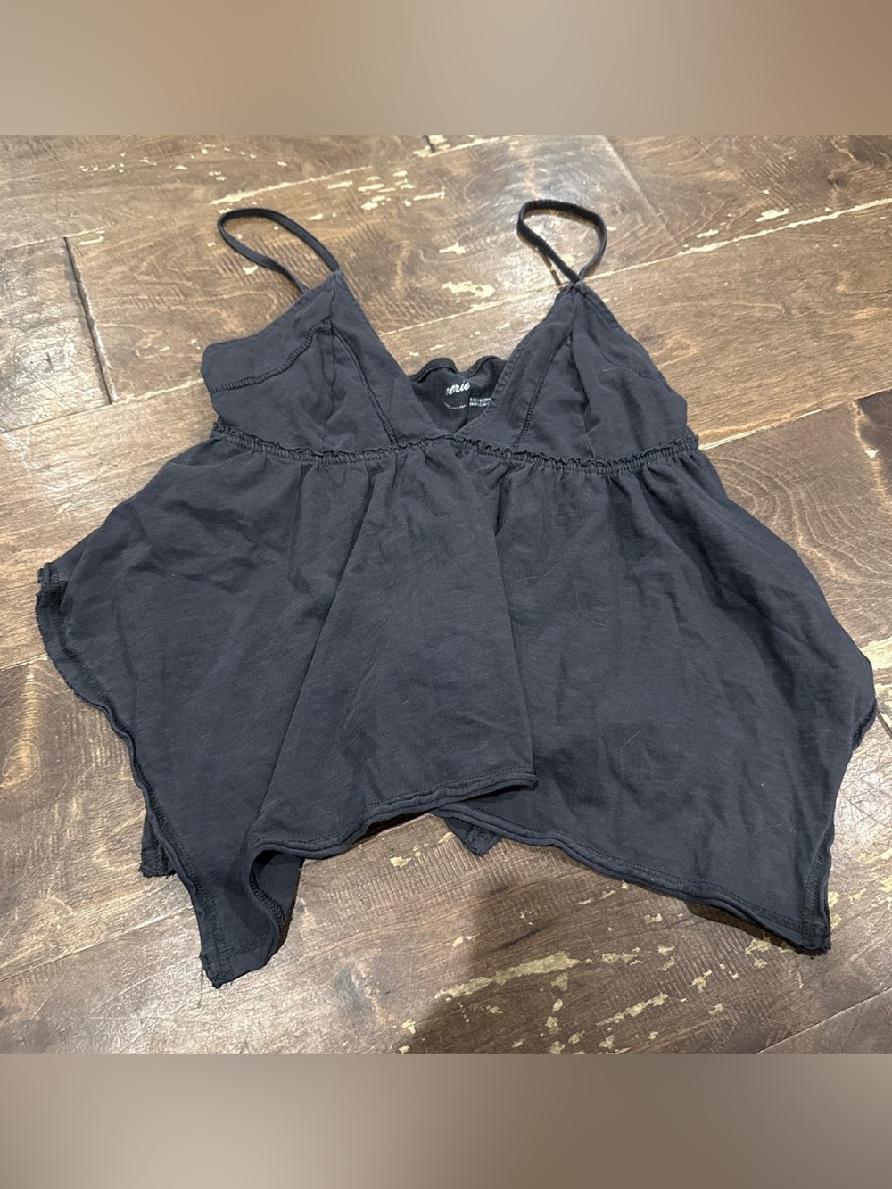 aerie Dark Gray Flowy Spaghetti-Strap Camisole